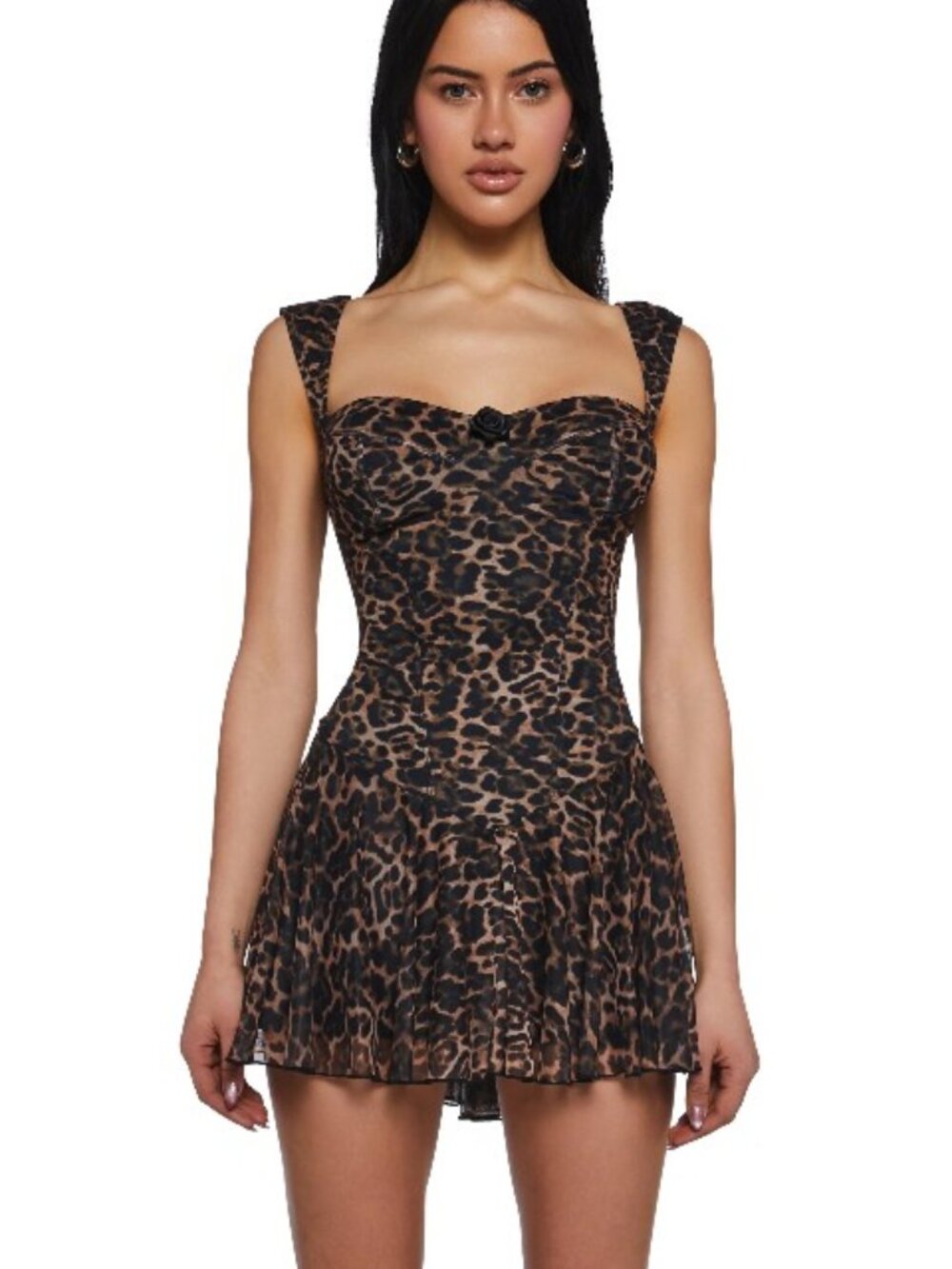 Perfect Date Mini Dress - Leopard  NWT
